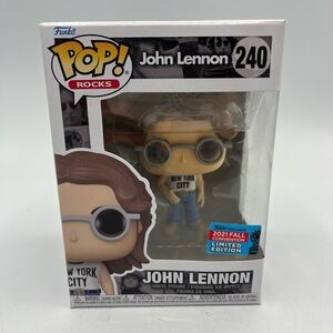 Funko Pop! Rocks John Lennon with Brown Hair and Black Sunglasses